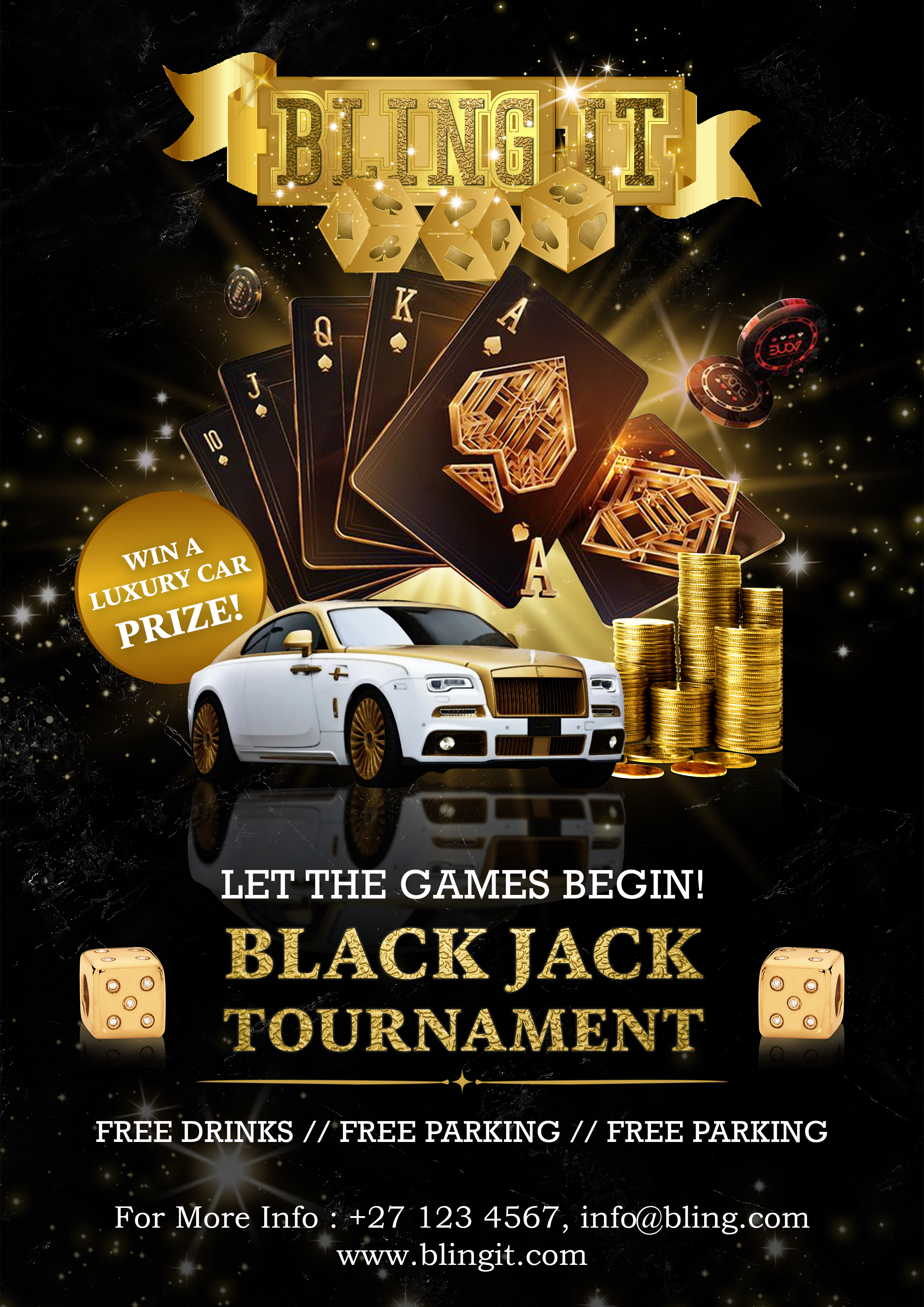 Bling It- Black Jack Tournament Poster