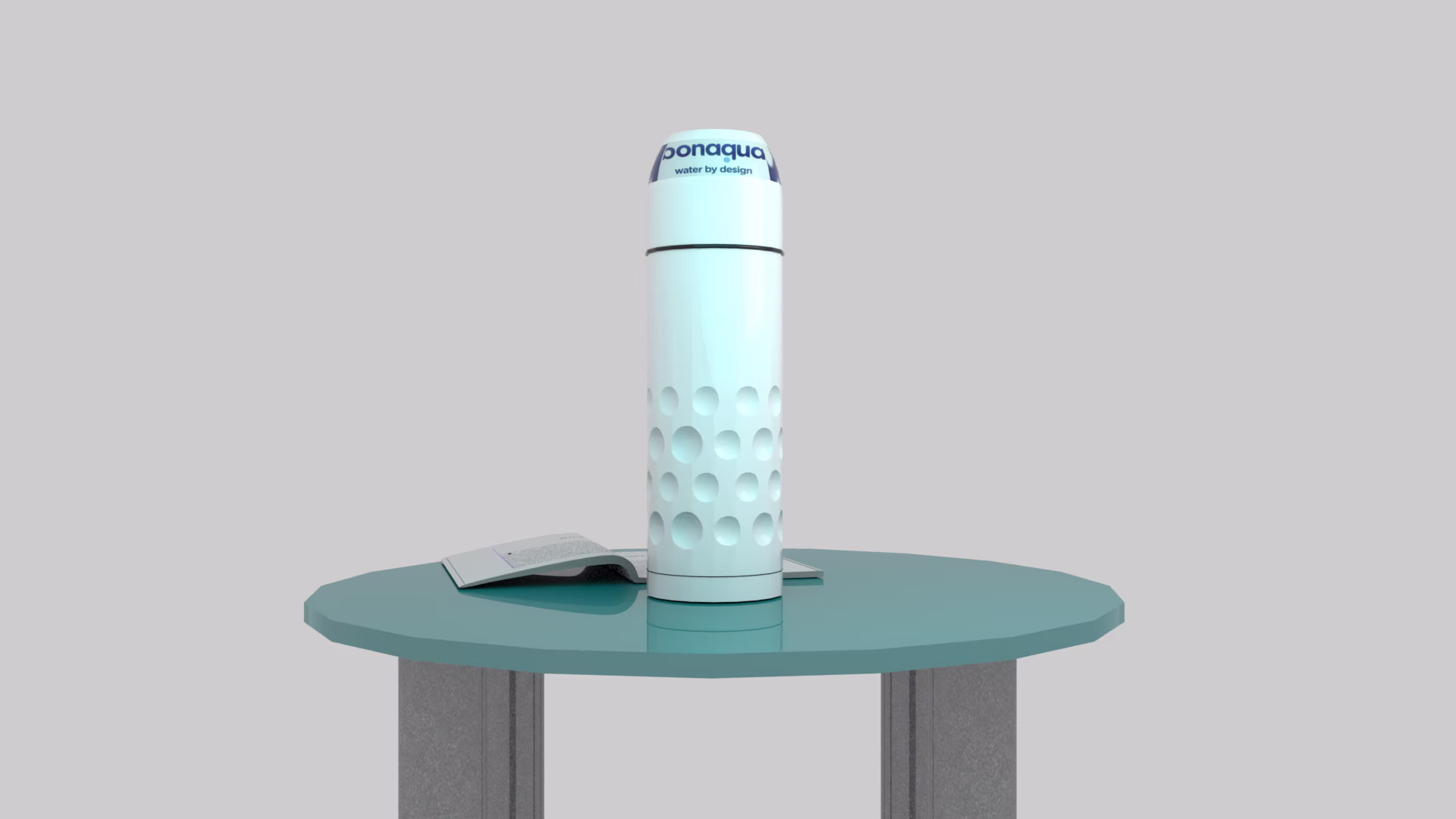 3D Bonaqua Flask (Close-up shot)
